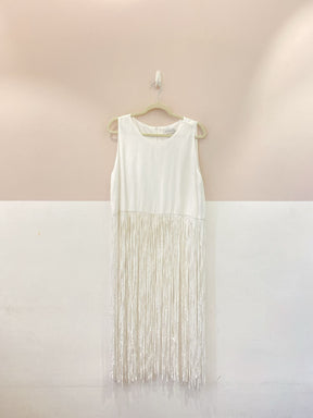 Blusa branca franjas Clari 40