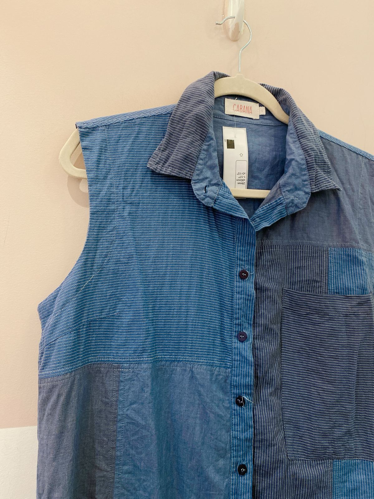 Blusa azul botões Cabana G