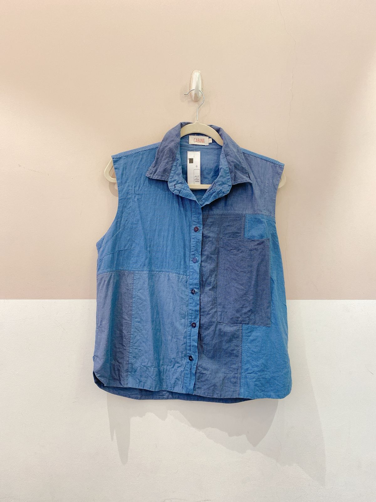 Blusa azul botões Cabana G