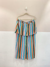 Saia midi seda listrada peplum Mixed 44