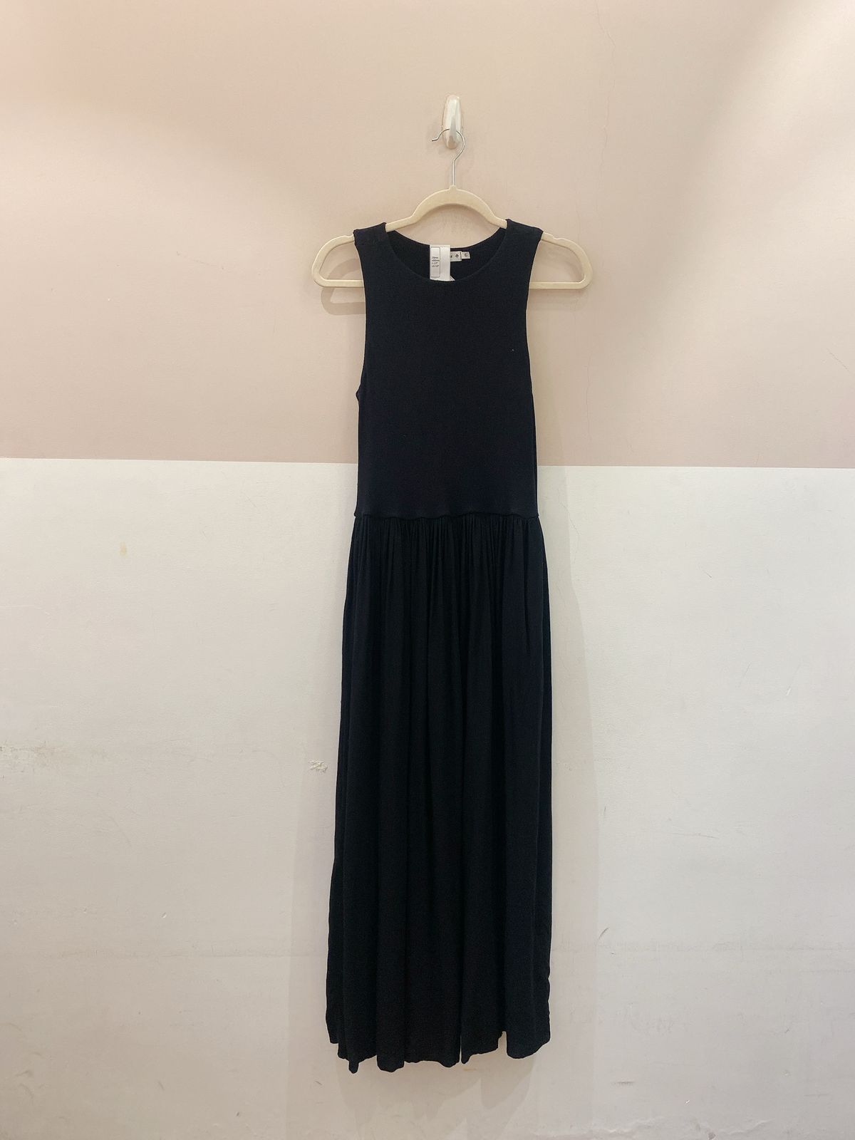 Vestido midi preto Peepou G
