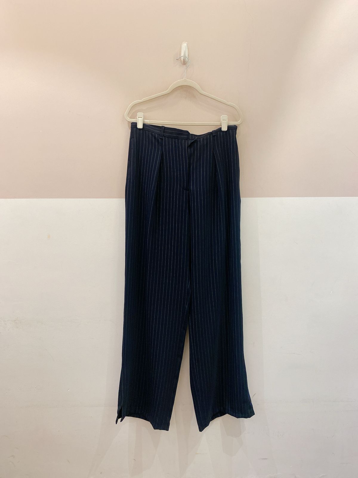 Calça alfaiataria risca Zara XL