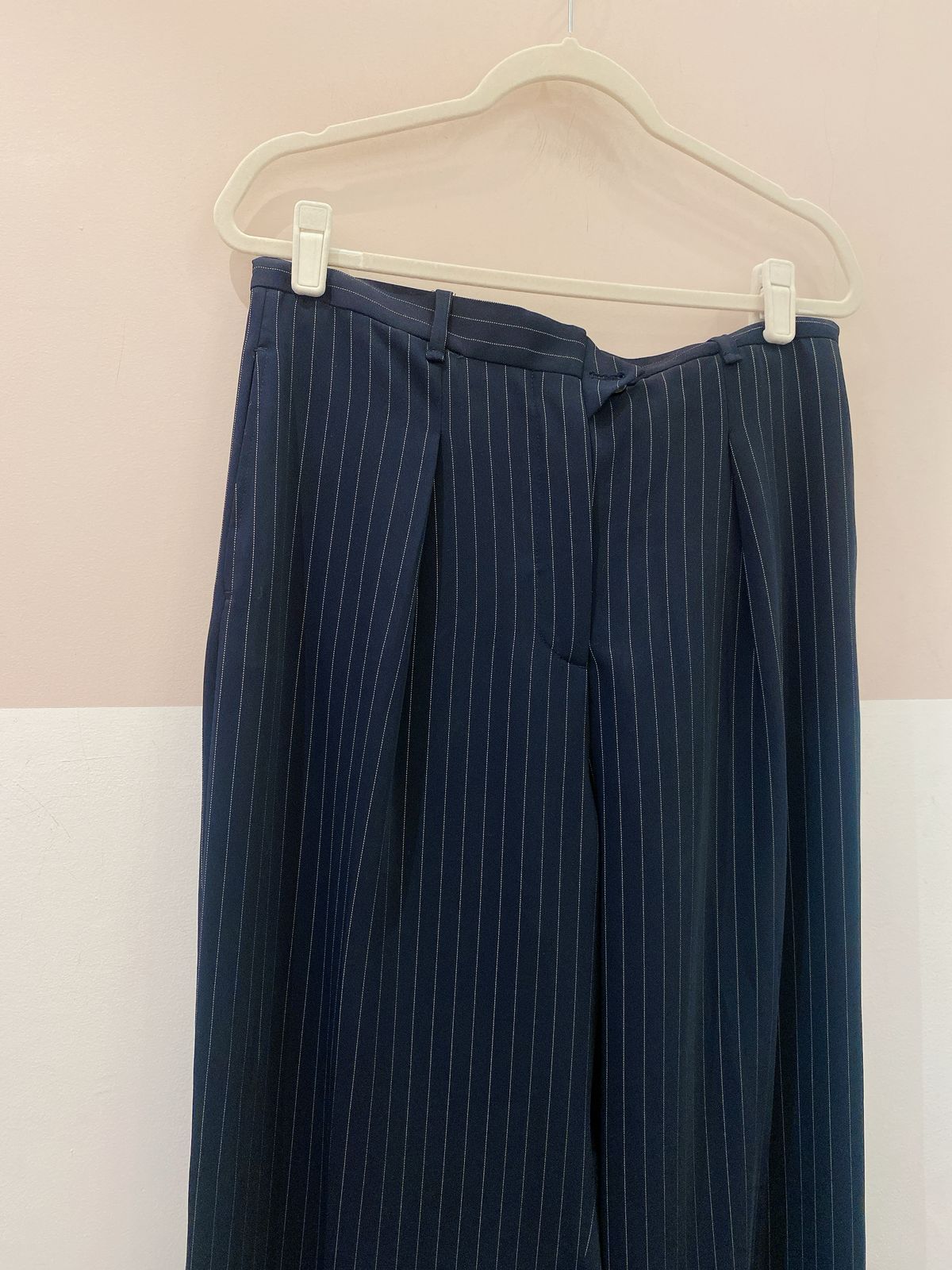 Calça alfaiataria risca Zara XL
