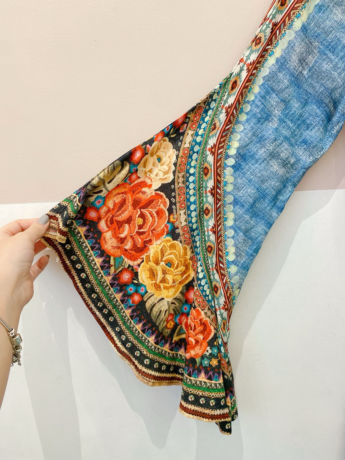 Vestido midi estampado botões Farm P