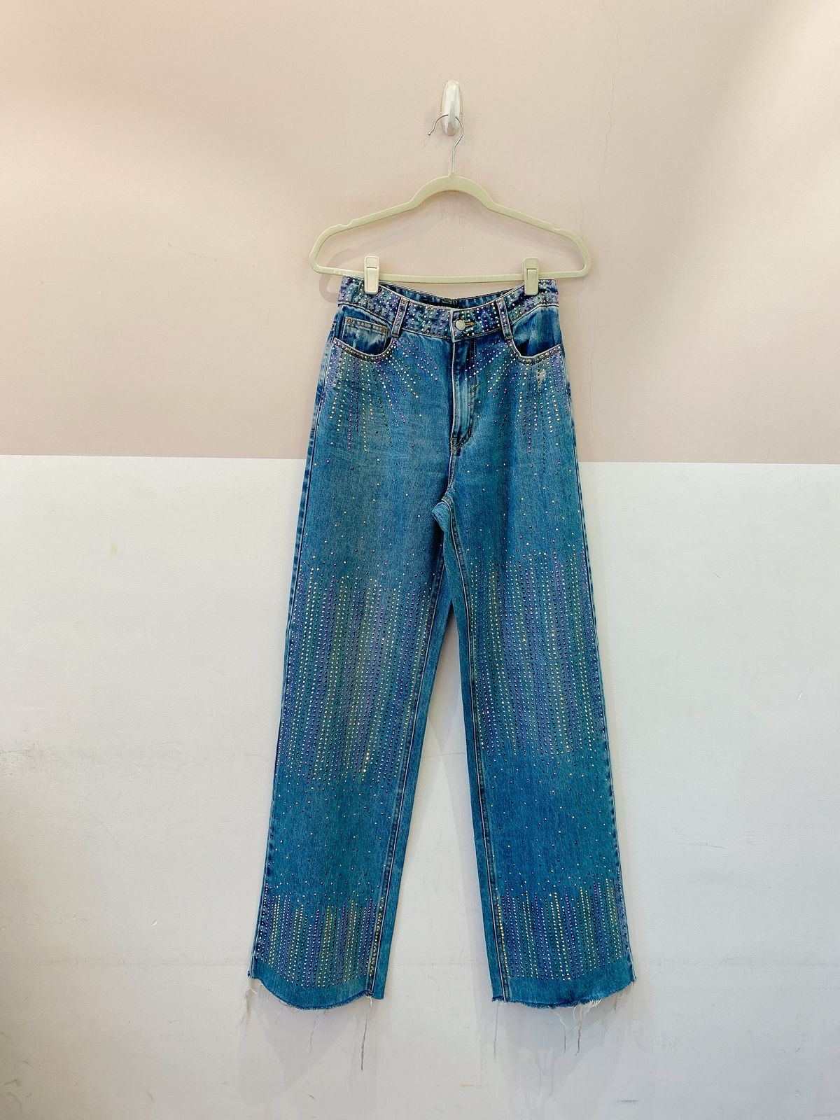 Calça jeans brilhos coloridos 2 DNM 38