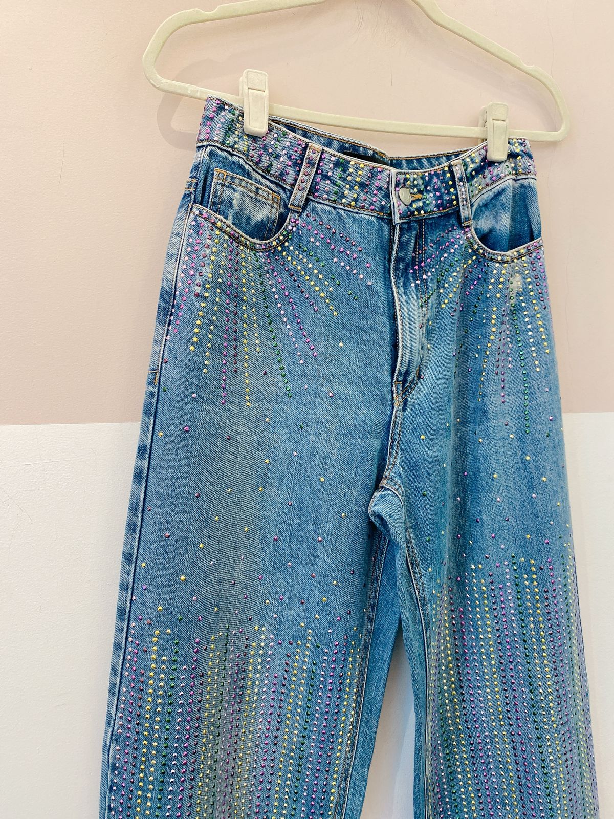 Calça jeans brilhos coloridos 2 DNM 38