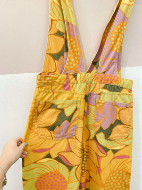 Jardineira sarja estampada Farm 40