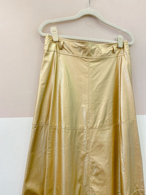 Saia midi dourada Mais Um P