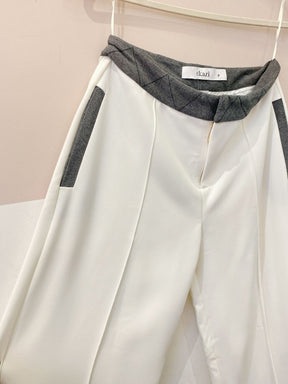 Calça branca cós cinza Skazi P