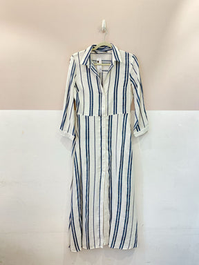 Vestido midi listrado Zara P