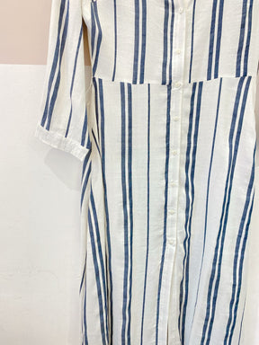 Vestido midi listrado Zara P