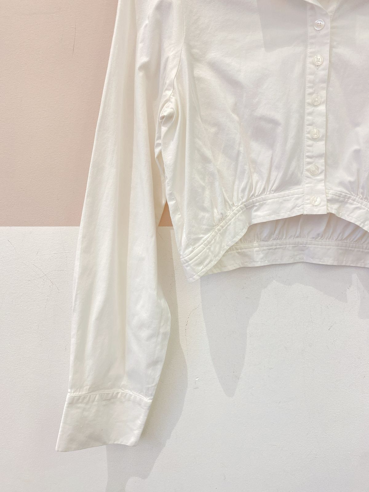 Blusa curta branca mangas BY NV M