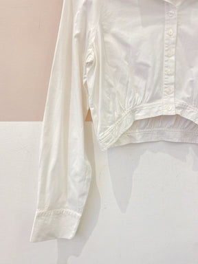 Blusa curta branca mangas BY NV M