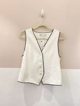 Colete alfaiataria off viés preto Zara P