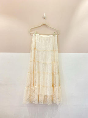 Saia longa off white renda Renner M
