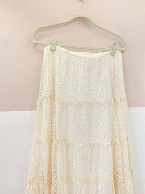 Saia longa off white renda Renner M