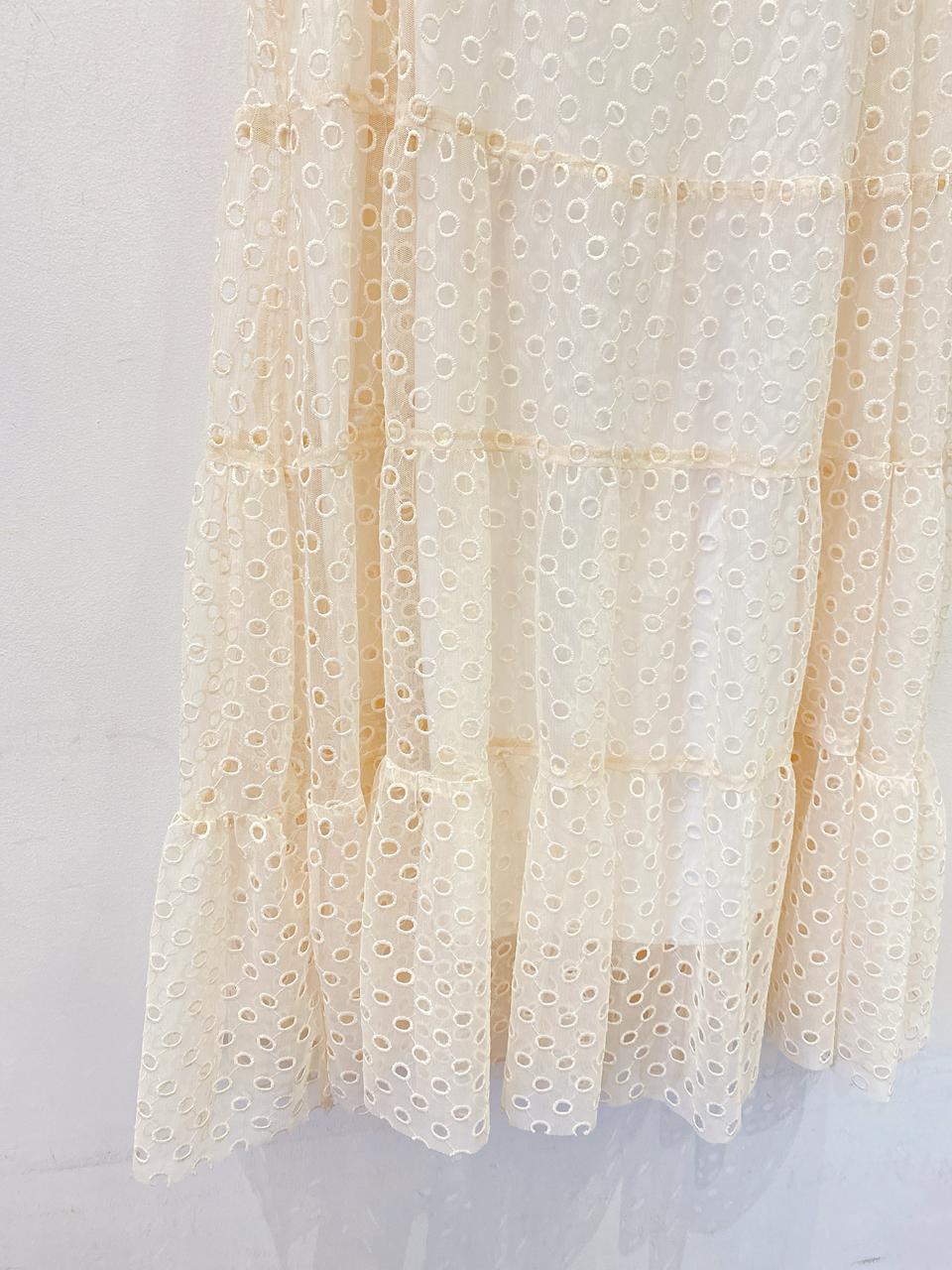 Saia longa off white renda Renner M