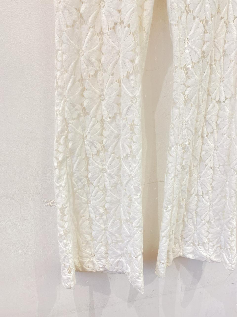 Calça branca renda Farm M