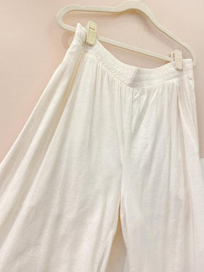 Calça bege cós elástico Peepou GG