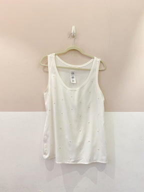 Regata branca bolinhas Maria Filó G