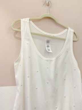 Regata branca bolinhas Maria Filó G