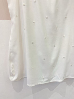 Regata branca bolinhas Maria Filó G