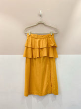 Saia midi mostarda peplum BY NV 36