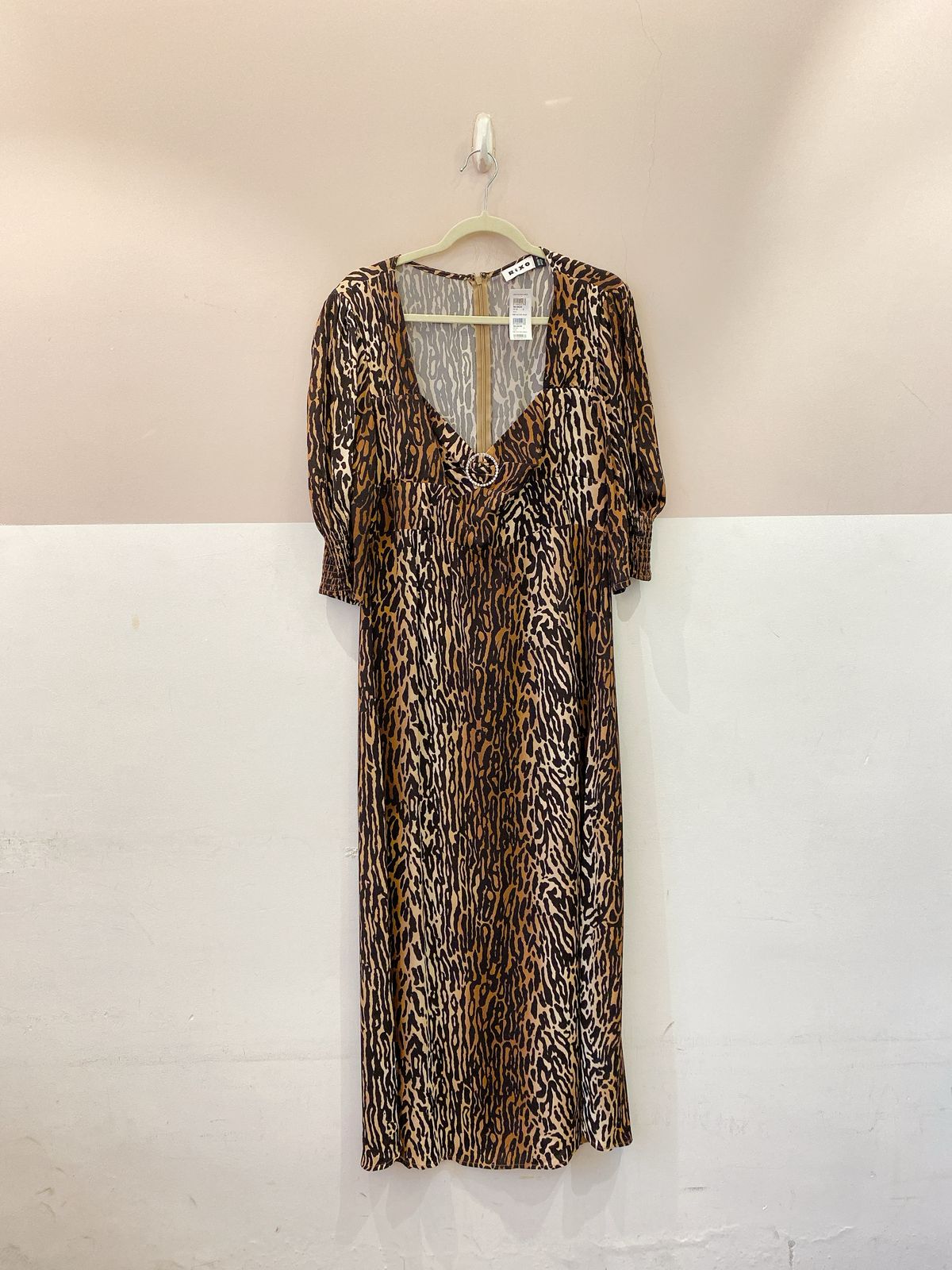 Vestido midi onça Rixo G