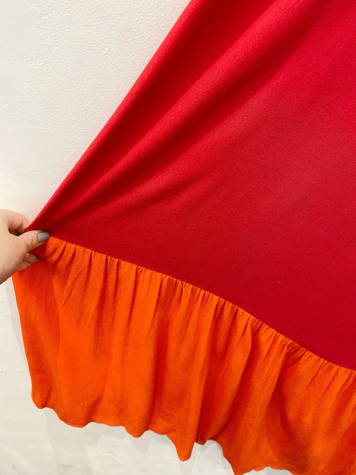 Vestido midi vermelho barra Dress To G