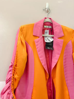 Blazer acetinado bicolor All’s PP