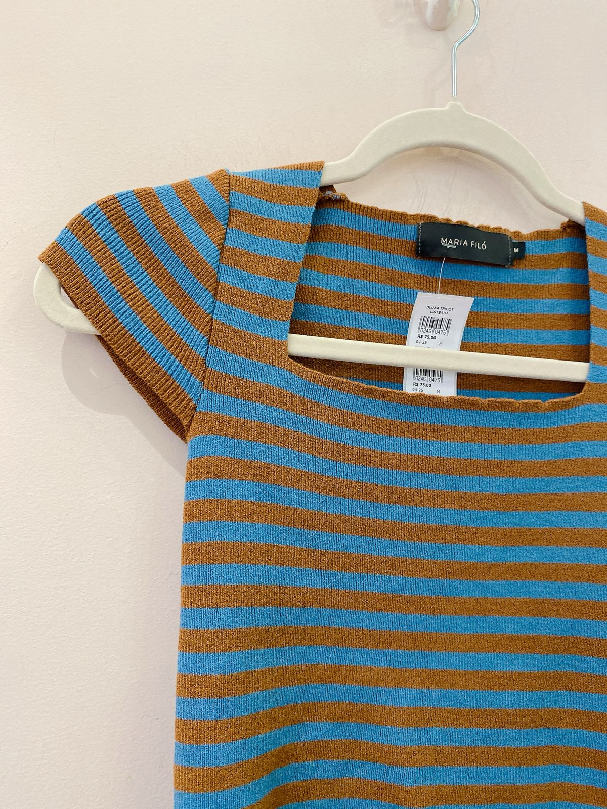 Blusa tricot listrada Maria Filó M