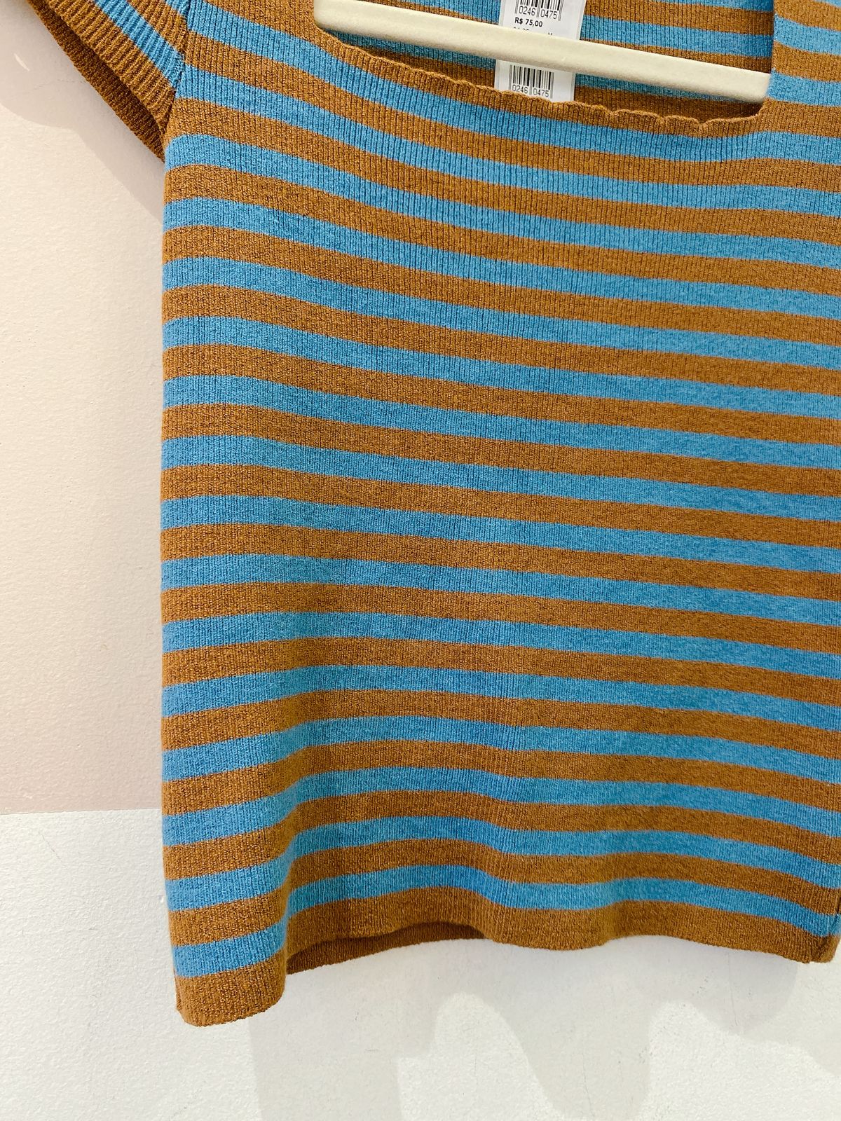 Blusa tricot listrada Maria Filó M