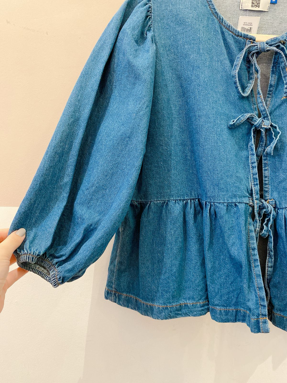 Bata jeans amarrações C&A M