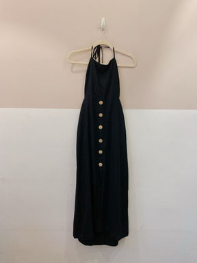 Vestido midi preto recorte EVA 40