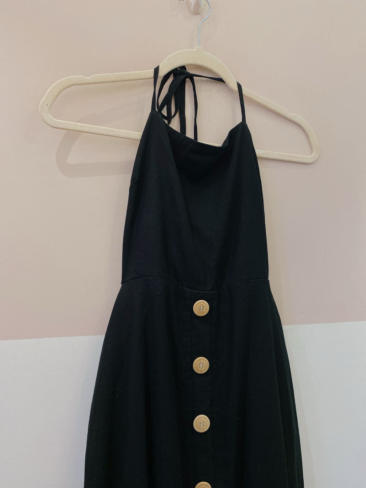 Vestido midi preto recorte EVA 40