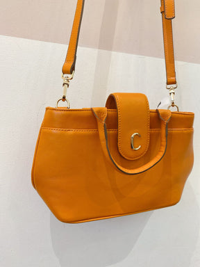 Bolsa laranja couro Corello