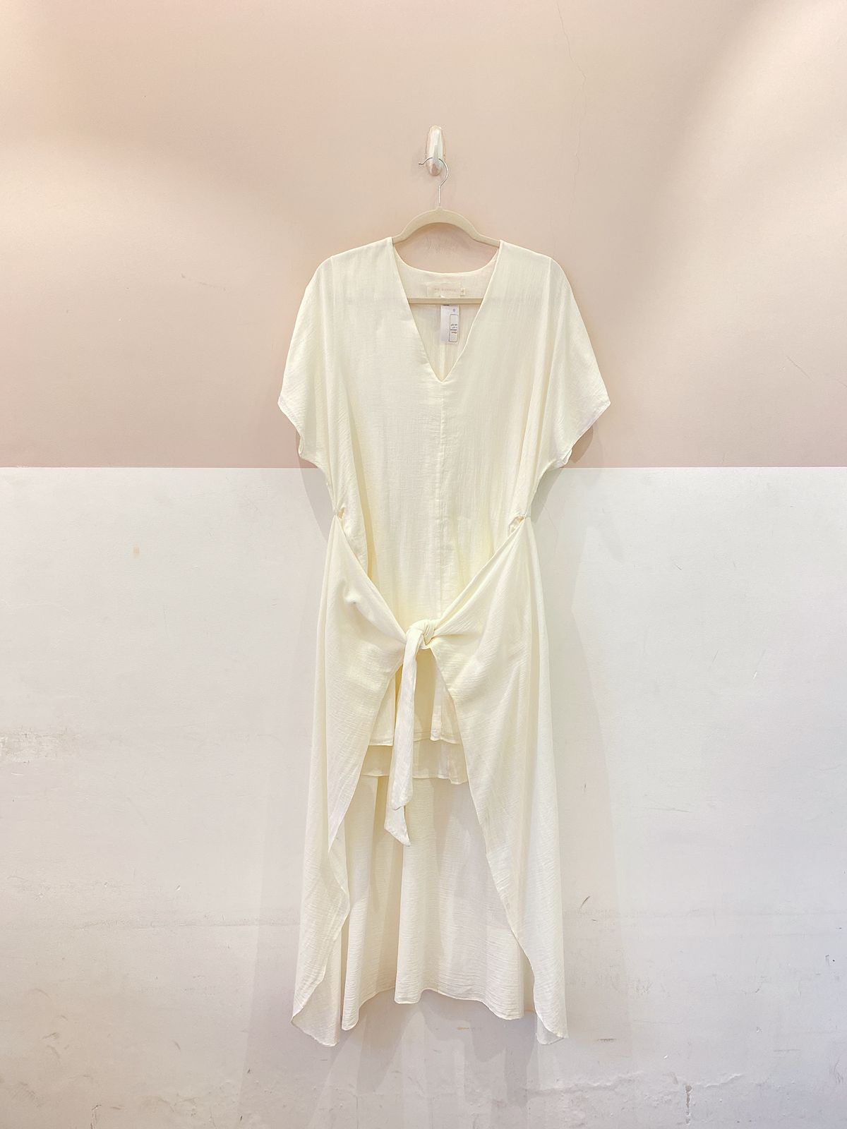 Vestido midi off white Cris Barros 40
