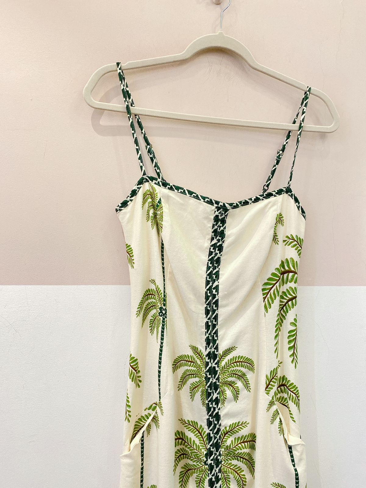 Vestido midi off palmeiras Farm P