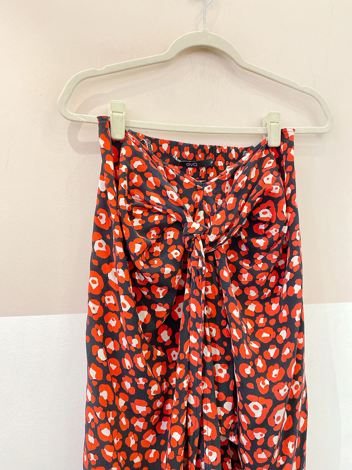 Saia midi seda estampada EVA 36