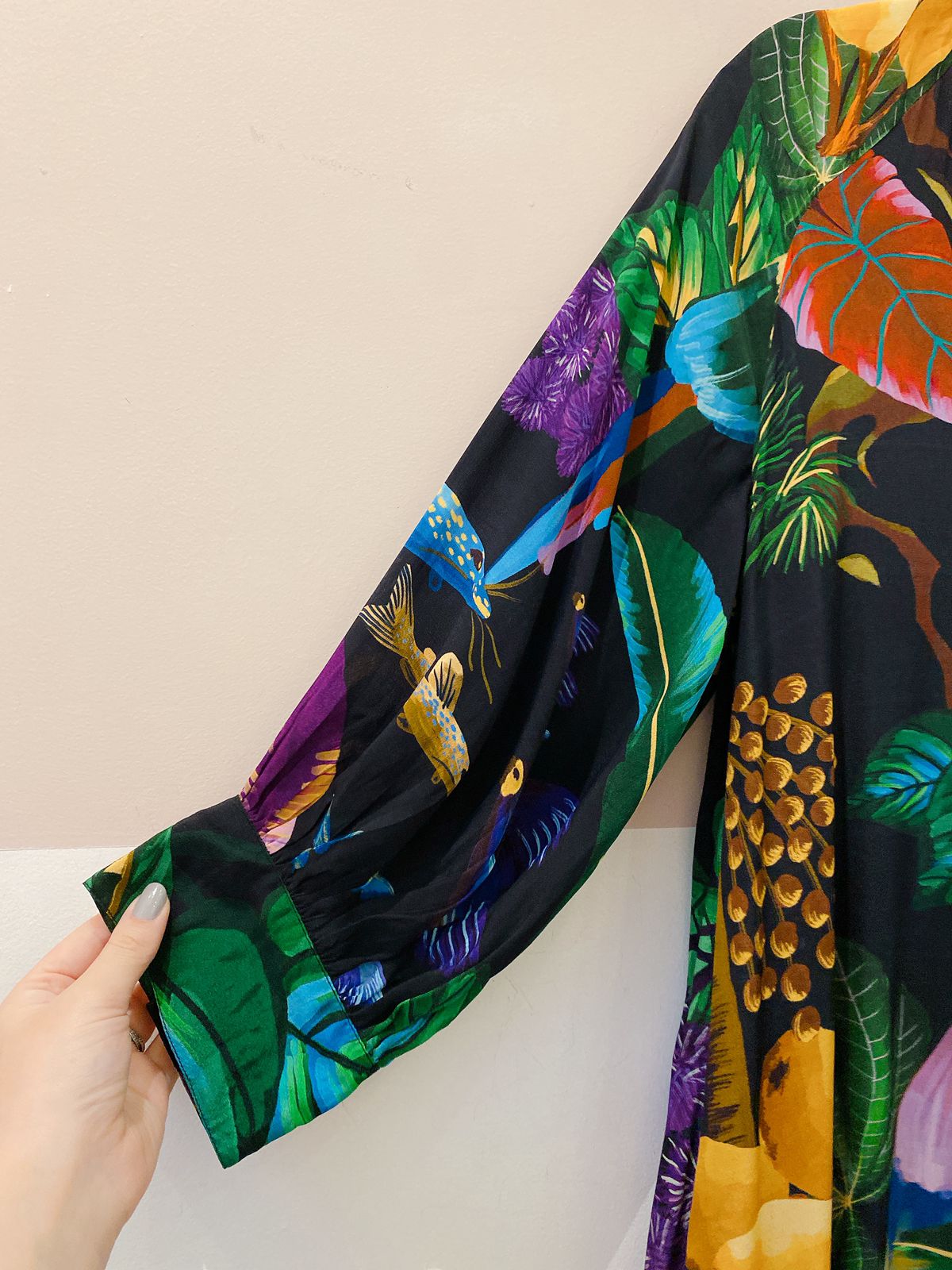 Chemise midi estampada P