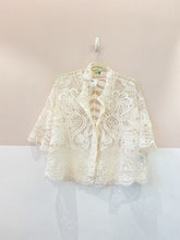 Blusa renda off white Farm P