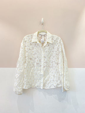 Camisa margaridas branca Zara P