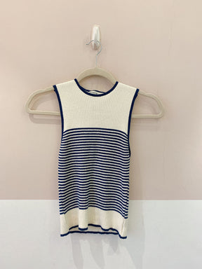 Blusa tricot listrada azul Dress To M