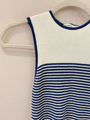 Blusa tricot listrada azul Dress To M