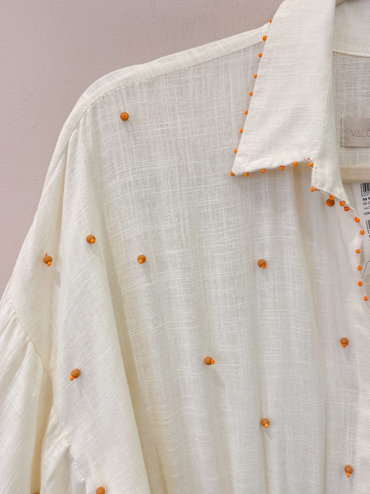 Vestido midi off bordado Valônia Veras M