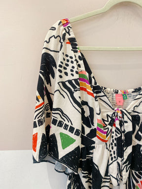 Vestido curto estampado Farm P