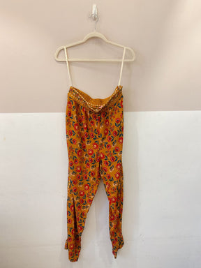 Calça marrom floral Farm GG