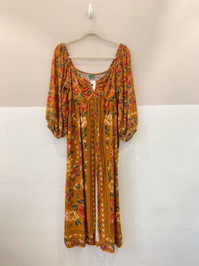 Túnica marrom floral Farm G