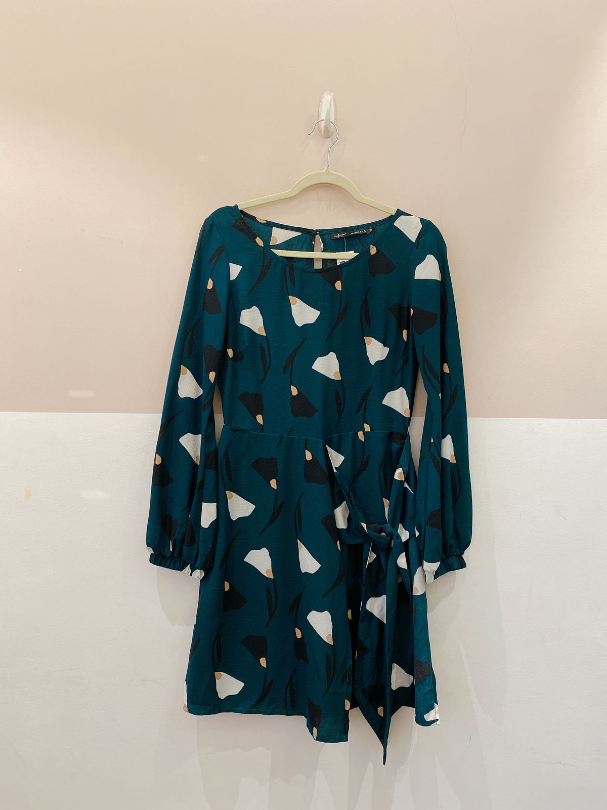 Vestido verde floral Maria Filó P