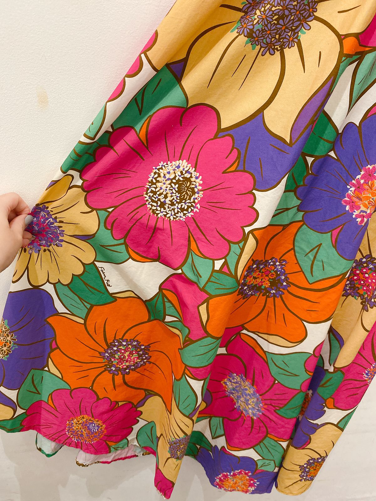 Vestido midi flores grandes Farm P